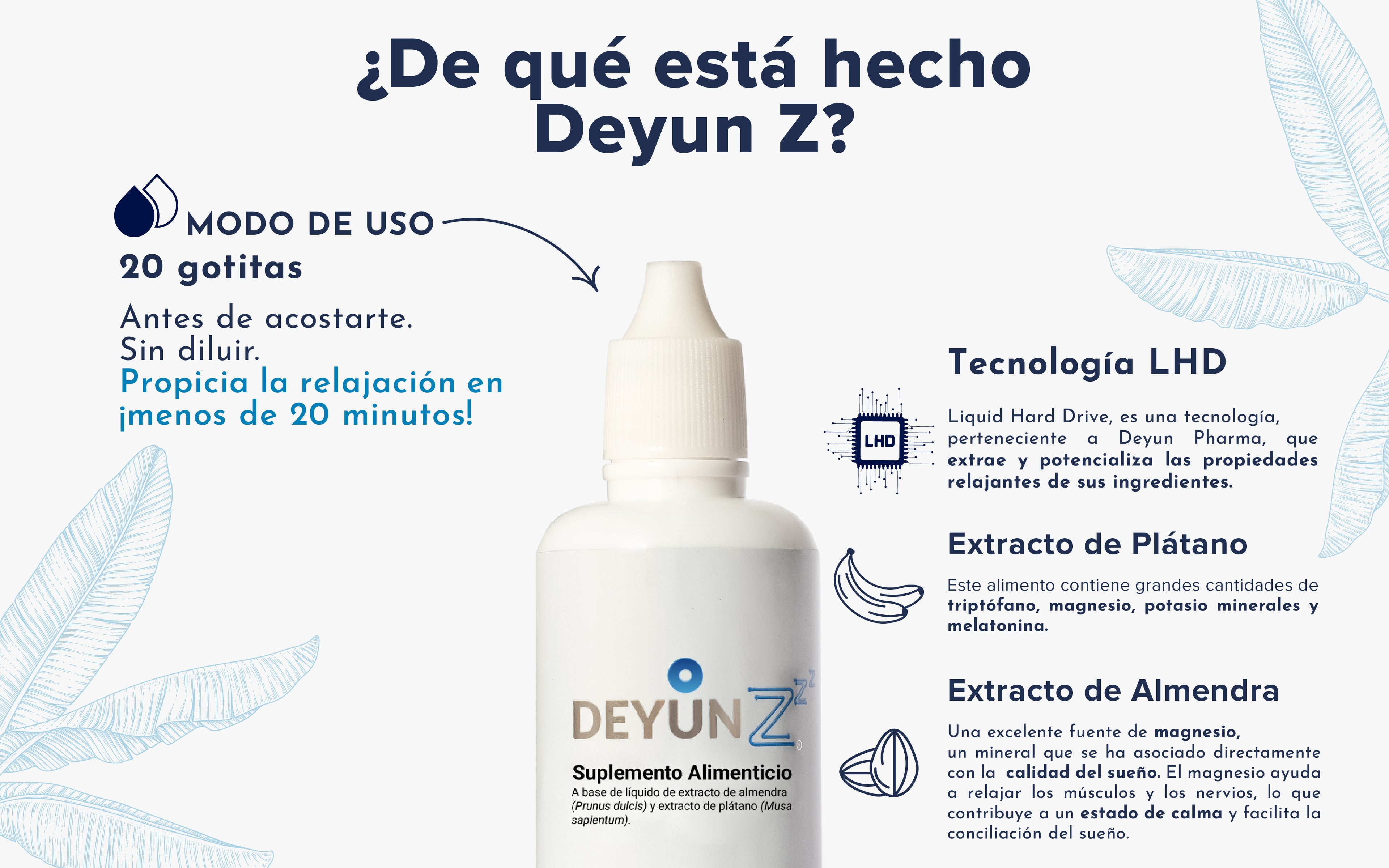 Banner de Deyun Z suplemento natural para dormir mejor combate el insomnio sueño profundo sin efectos secundarios.