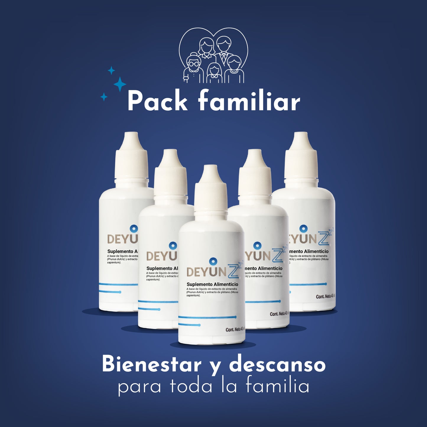 Paquete de cinco productos ideal para toda la familia 